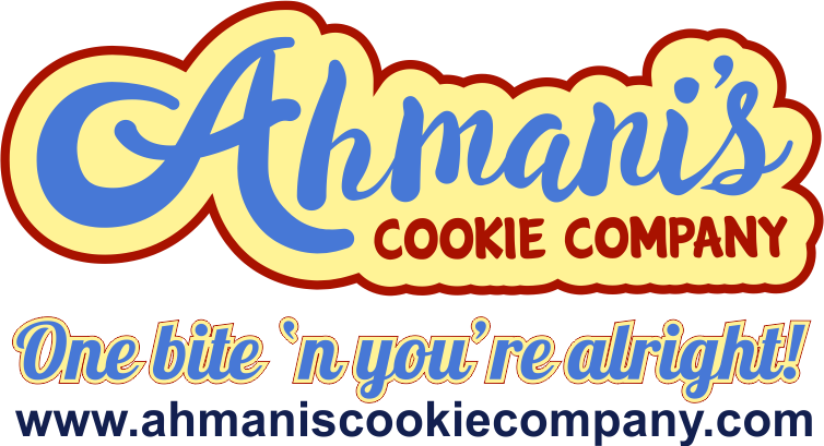 Ahmani's Cookie Company. One Bite 'n you're alright!